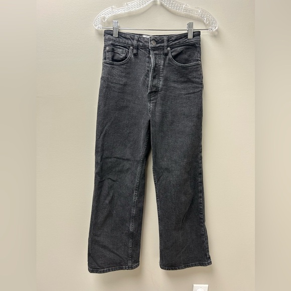 Free People Black Wide Leg Jeans - Picture 1 of 5